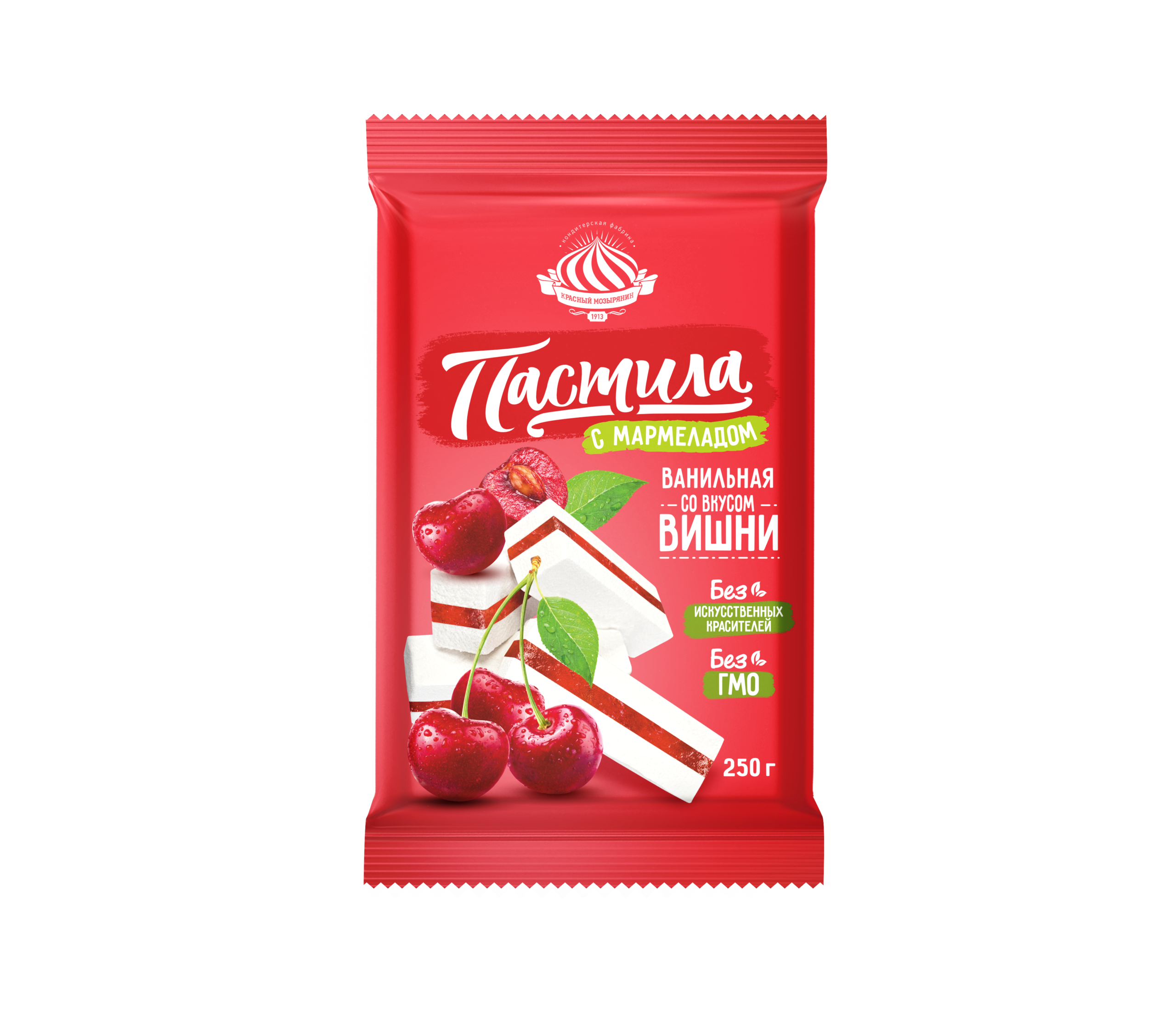 Пастила «Ванильная» с мармеладом (вкус вишни)