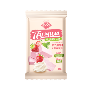 Пастила «Со вкусом клубники и сливок» на агаре