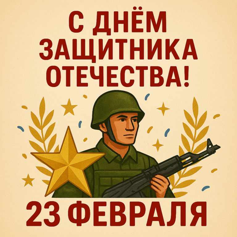 С 23 Февраля! С днем защитника Отечества!